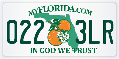 FL license plate 0223LR