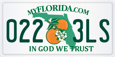 FL license plate 0223LS