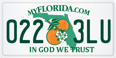 FL license plate 0223LU