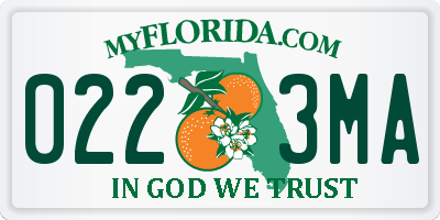 FL license plate 0223MA