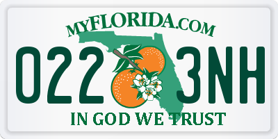 FL license plate 0223NH