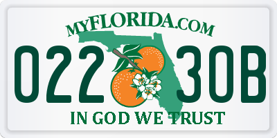 FL license plate 0223OB