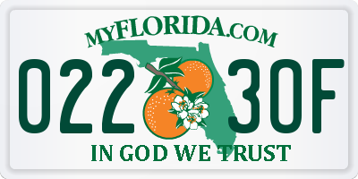FL license plate 0223OF