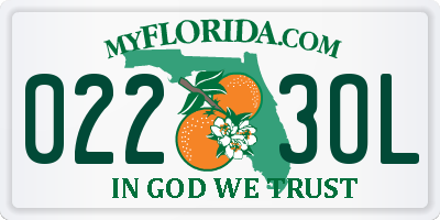 FL license plate 0223OL