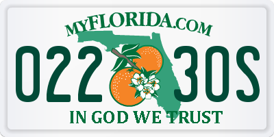 FL license plate 0223OS