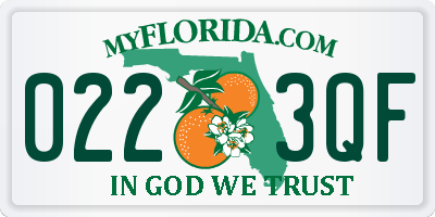FL license plate 0223QF