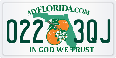 FL license plate 0223QJ
