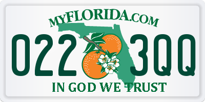 FL license plate 0223QQ