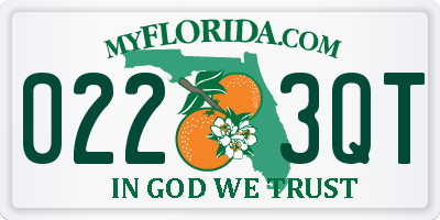 FL license plate 0223QT