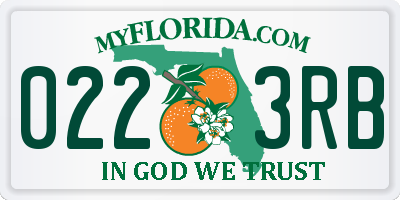 FL license plate 0223RB