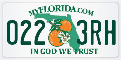 FL license plate 0223RH
