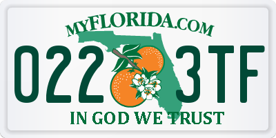 FL license plate 0223TF