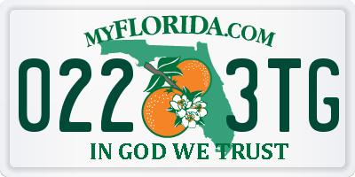 FL license plate 0223TG