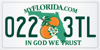 FL license plate 0223TL