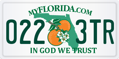FL license plate 0223TR