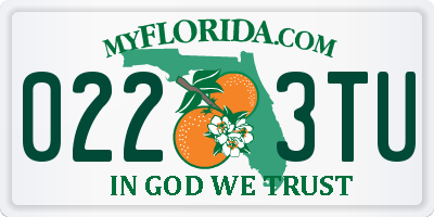 FL license plate 0223TU