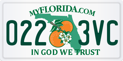 FL license plate 0223VC