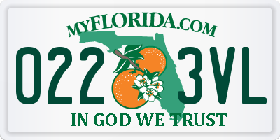 FL license plate 0223VL