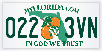 FL license plate 0223VN