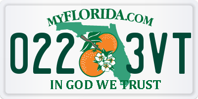 FL license plate 0223VT
