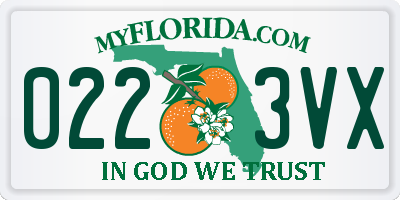 FL license plate 0223VX