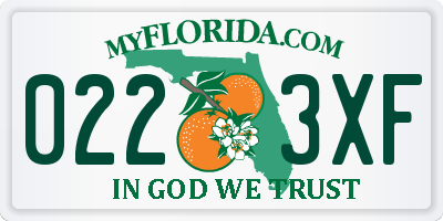 FL license plate 0223XF