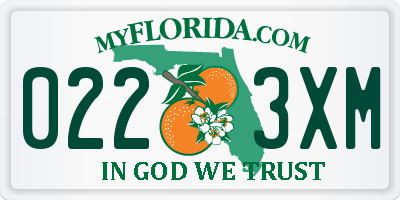 FL license plate 0223XM