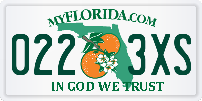 FL license plate 0223XS