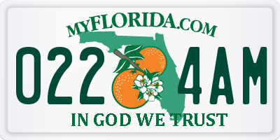 FL license plate 0224AM