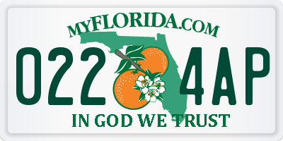 FL license plate 0224AP