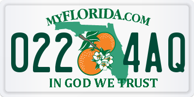 FL license plate 0224AQ