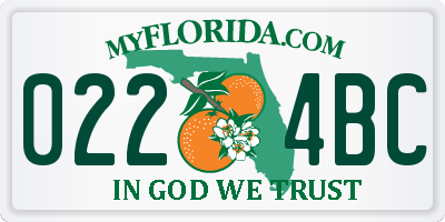 FL license plate 0224BC
