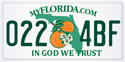 FL license plate 0224BF