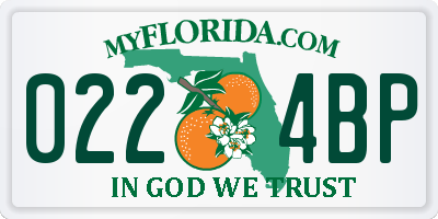 FL license plate 0224BP
