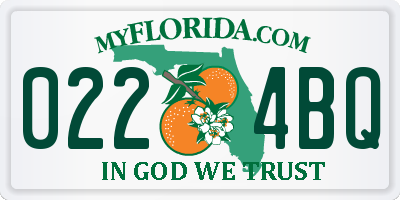 FL license plate 0224BQ