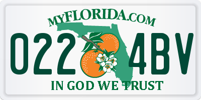FL license plate 0224BV