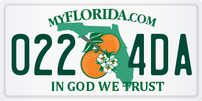 FL license plate 0224DA