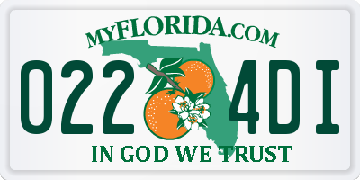 FL license plate 0224DI