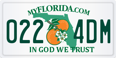FL license plate 0224DM