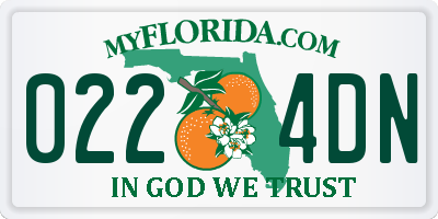 FL license plate 0224DN
