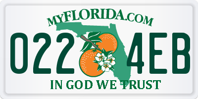 FL license plate 0224EB