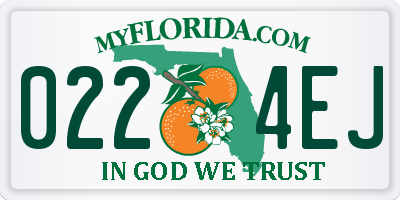FL license plate 0224EJ