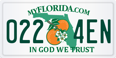 FL license plate 0224EN