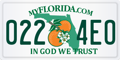 FL license plate 0224EO