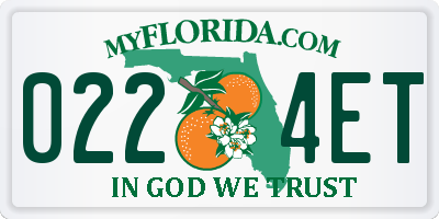 FL license plate 0224ET