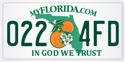 FL license plate 0224FD