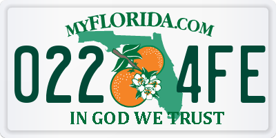 FL license plate 0224FE