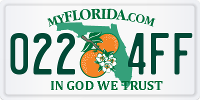 FL license plate 0224FF