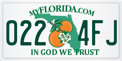 FL license plate 0224FJ