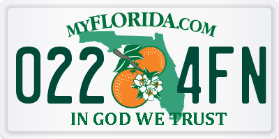 FL license plate 0224FN